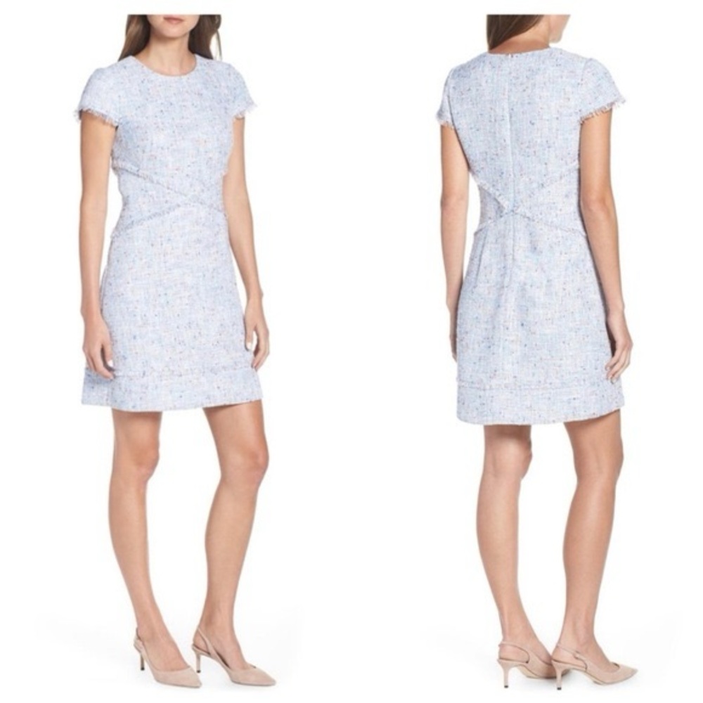Perfect Spring Blue Tweed Dress NWT
